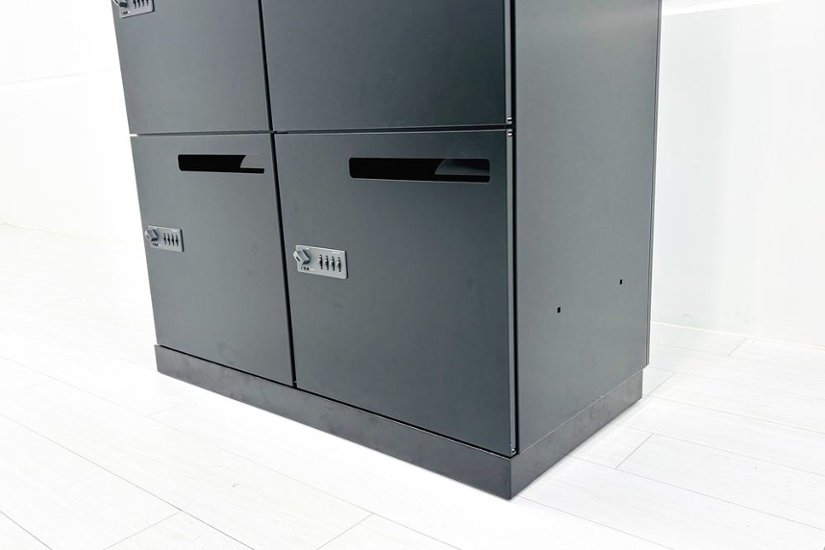 コクヨ エディア 8人用ロッカー 中古 メールボックス 中古オフィス家具 オートロックダイヤル錠 ブラック 900/450/1810画像