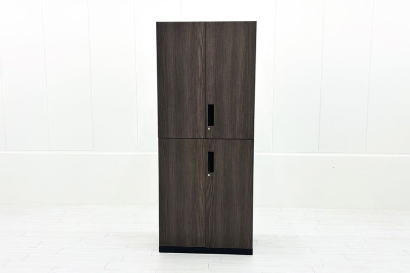 コクヨ エディア 中古キャビネット 両開き書庫 【上下セット】 収納家具 中古オフィス家具 900/500/2170画像