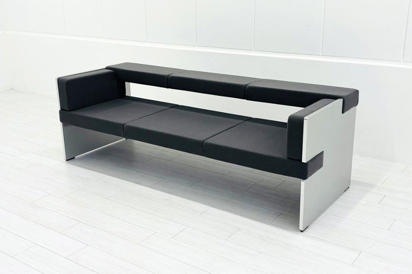 コクヨ アニカ ロビーベンチ 中古 ANIKA 長椅子 ロビーソファ 中古オフィス家具 2100/670/750 グレー画像