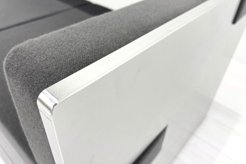 コクヨ アニカ ロビーベンチ 中古 ANIKA 長椅子 ロビーソファ 中古オフィス家具 2100/670/750 グレー画像