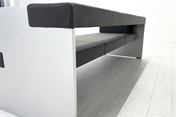 コクヨ アニカ ロビーベンチ 中古 ANIKA 長椅子 ロビーソファ 中古オフィス家具 2100/670/750 グレー画像
