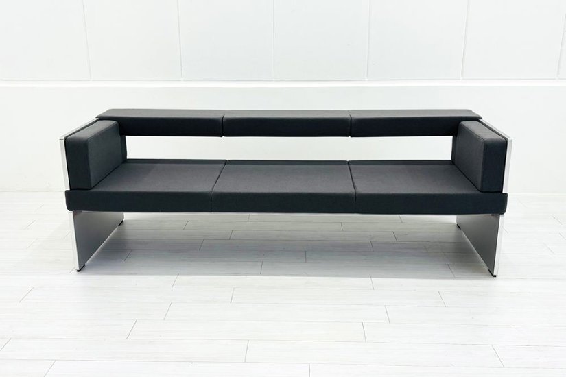 コクヨ アニカ ロビーベンチ 中古 ANIKA 長椅子 ロビーソファ 中古オフィス家具 2100/670/750 グレー画像