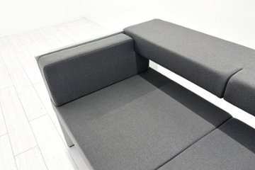 コクヨ アニカ ロビーベンチ 中古 ANIKA 長椅子 ロビーソファ 中古オフィス家具 2100/670/750 グレー画像