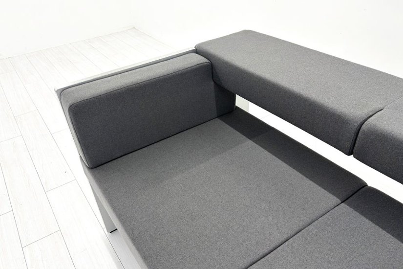 コクヨ アニカ ロビーベンチ 中古 ANIKA 長椅子 ロビーソファ 中古オフィス家具 2100/670/750 グレー画像