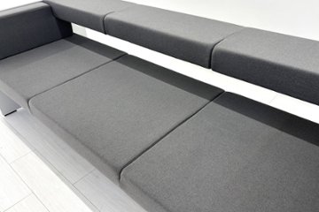 コクヨ アニカ ロビーベンチ 中古 ANIKA 長椅子 ロビーソファ 中古オフィス家具 2100/670/750 グレー画像