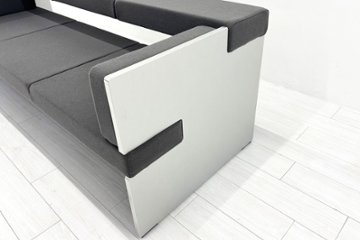 コクヨ アニカ ロビーベンチ 中古 ANIKA 長椅子 ロビーソファ 中古オフィス家具 2100/670/750 グレー画像