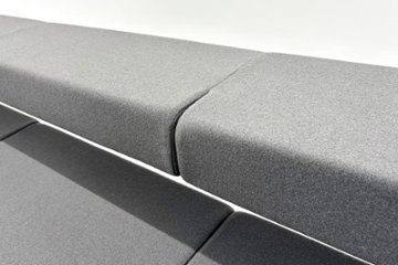 コクヨ アニカ ロビーベンチ 中古 ANIKA 長椅子 ロビーソファ 中古オフィス家具 2100/670/750 グレー画像