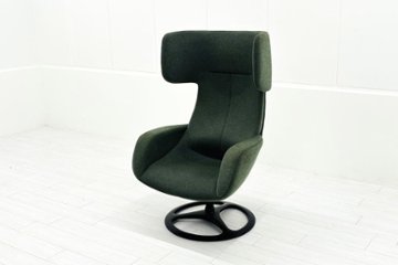 オカムラ ライブス ミーティングチェア 中古 多目的チェア パーソナルチェア Lives Personal Chair 中古オフィス家具 ダークグリーンの画像