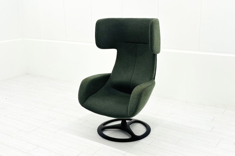 オカムラ ライブス ミーティングチェア 中古 多目的チェア パーソナルチェア Lives Personal Chair 中古オフィス家具 ダークグリーン画像