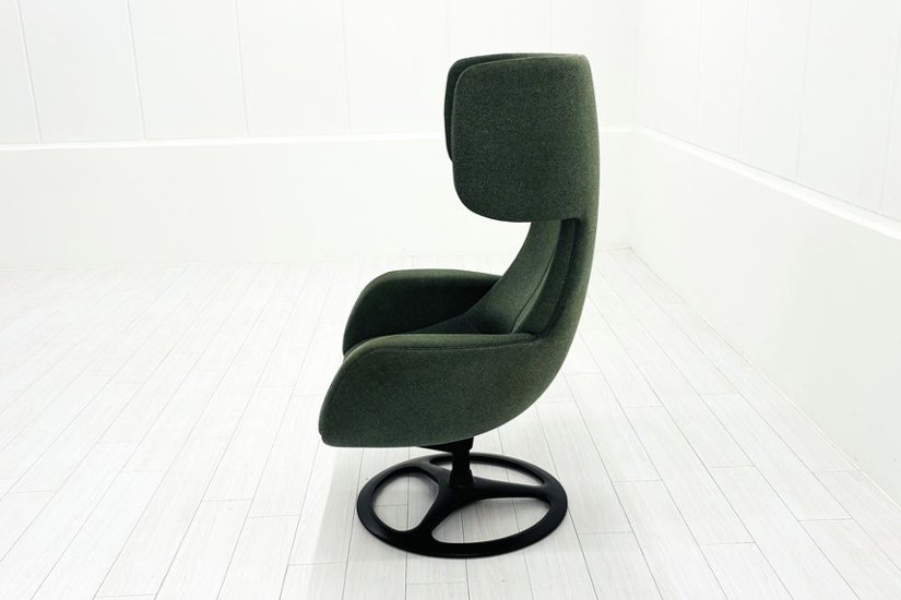 オカムラ ライブス ミーティングチェア 中古 多目的チェア パーソナルチェア Lives Personal Chair 中古オフィス家具 ダークグリーン画像