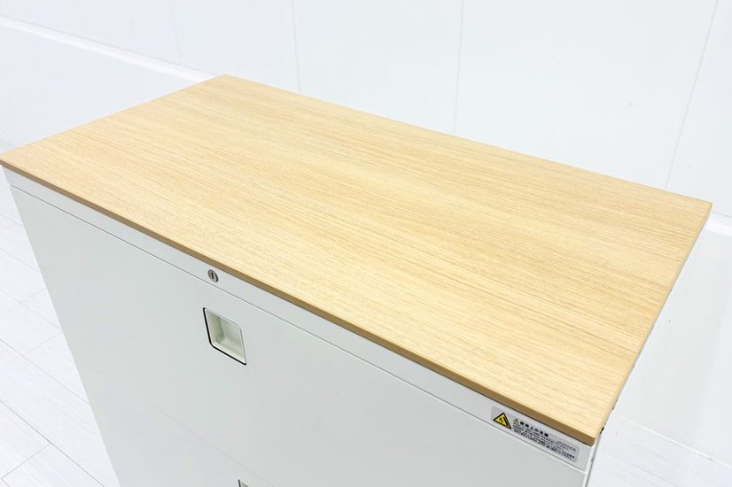ラテラル書庫 3段ラテラル 中古 オカムラ レクトライン キャビネット 中古オフィス家具 天板付 900/450/1120画像