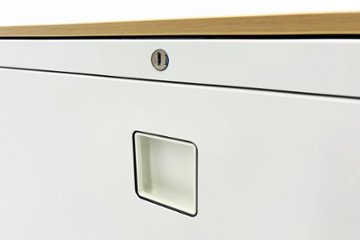 ラテラル書庫 3段ラテラル 中古 オカムラ レクトライン キャビネット 中古オフィス家具 天板付 900/450/1120画像