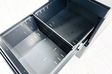 コクヨ サイビ サイドリターンテーブル 3段ワゴン付 L型デスク SAIBI 中古 中古オフィス家具 1600/1200/720画像