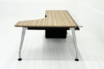 コクヨ サイビ サイドリターンテーブル 3段ワゴン付 L型デスク SAIBI 中古 中古オフィス家具 1600/1200/720画像