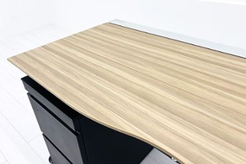 コクヨ サイビ サイドリターンテーブル 3段ワゴン付 L型デスク SAIBI 中古 中古オフィス家具 1600/1200/720画像