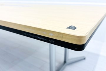 オカムラ ラティオ 中古 会議テーブル 幅3200 ミーティングテーブル 大型会議机 中古オフィス家具 ネオウッドライト 3200/1200/720画像