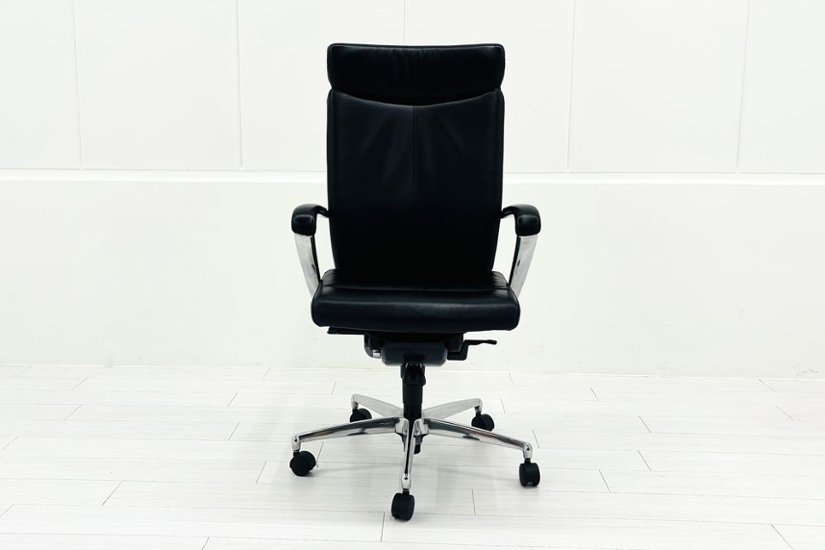 【ポリッシュ脚ピカピカ磨き有！】 イトーキ プレクサスチェア 中古 役員チェア ハイバック エグゼクティブチェア 中古オフィス家具画像