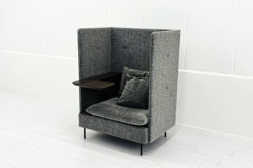 オリバー ブースソファ ワークブース 中古 パーテーション ラウンジソファ 1人用ソファ 中古オフィス家具 920/820/1270の画像