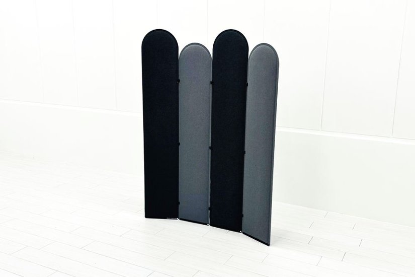 パーテーション コクヨ リーフィー じゃばら置きタイプ ローパーテーション 中古パーテーション 間仕切り 高1600 ミディアムグレー/ディムグレー 画像