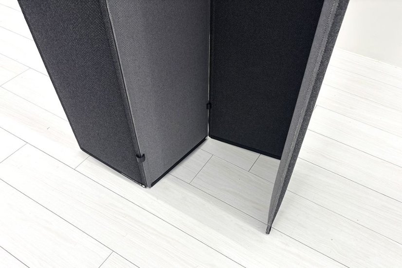 パーテーション コクヨ リーフィー じゃばら置きタイプ ローパーテーション 中古パーテーション 間仕切り 高1600 ミディアムグレー/ディムグレー 画像