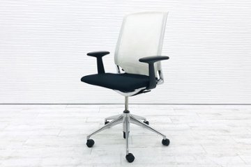 メダチェア 中古 ヴィトラ Vitra メダ MEDA  肘付 中古オフィス家具 座ブラック 背ホワイト画像