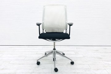 メダチェア 中古 ヴィトラ Vitra メダ MEDA  肘付 中古オフィス家具 座ブラック 背ホワイト画像