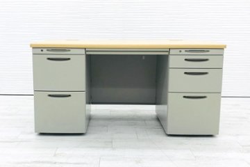 オカムラ SD 両袖机 中古 中古机 W1400 幅1400 中古デスク 中古オフィス家具画像