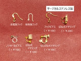 ドライフラワーのロングピアス(イヤリング)画像