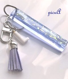 優しい輝きのキーホルダー＊ご希望のアルファベットで♪の画像