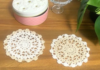 季の花＊２枚セット／おばあちゃんの編み目 の画像