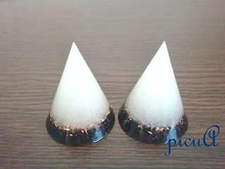 盛り塩オルゴナイト(２つセット)＊４～６cm＊の画像