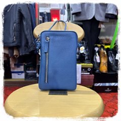 ちょっとしたお出掛けをオシャレに♪ スマホショルダー ブルー画像