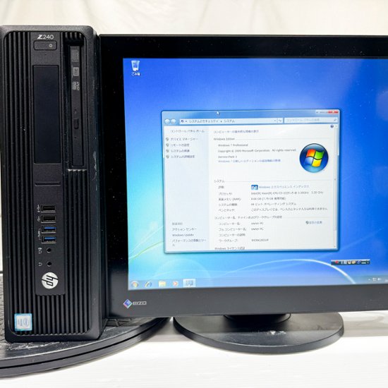 HP Z240 SFF Workstation Windows7 Pro 64bit Xeon E3-1225v5 3.3GHz SSD(新品) 240GB メモリ 8GB 30日保証画像