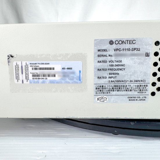 CONTEC VPC-1110-SP32 Windows7 Pro SP1 32bit HDD 500GB 90日保証画像