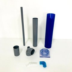 アクリル３重管キット（13Ａ×40Ａ×65Ａ）（360Ｈ水槽用）（青）（エルボピストル）ガラス・アクリル水槽兼用の画像
