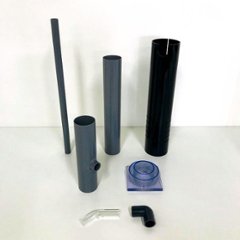 アクリル３重管キット（13Ａ×40Ａ×65Ａ）（360Ｈ水槽用）（黒）（ストレートピストル）ガラス・アクリル水槽兼用の画像