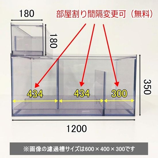 ウェット式濾過槽（ウールBOX付）（1200×500×350）画像