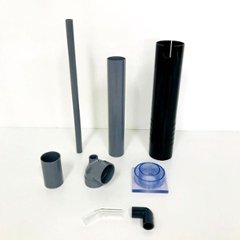 アクリル３重管キット（13Ａ×40Ａ×65Ａ）（600Ｈ水槽用）（黒）（エルボピストル）ガラス・アクリル水槽兼用の画像