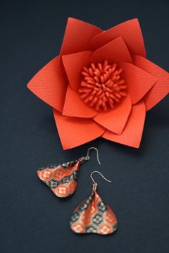 和紙の花びらピアス＆イヤリング｜cono-hana by SuperFlower画像
