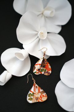 和紙の花びらピアス＆イヤリング｜cono-hana by SuperFlower画像