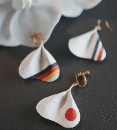 国旗シリーズ花びらピアス＆イヤリング（片耳）｜cono-hana by SuperFlower画像