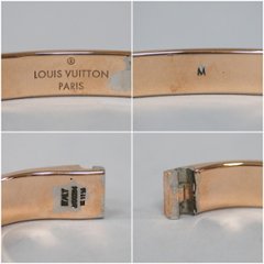 【中古】【良い】 LOUIS VUITTON ルイヴィトン カフ・ナノグラム ピンクゴールド Ｍサイズ M00254画像