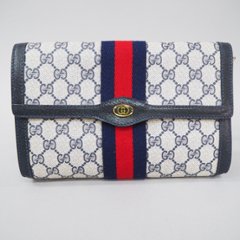 【中古】【良い】 OLDGUCCI オールドグッチ ヴィンテージグッチ アクセサリーコレクション シェリーライン ショルダーバッグ 1980年代 80's ネイビー画像