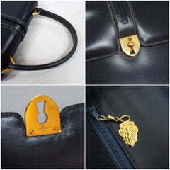 【中古】【良い】 OLDGUCCI オールドグッチ ヴィンテージグッチ ハンドバッグ 1970年代 70'S ネイビー画像