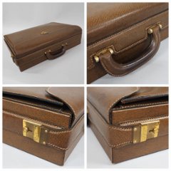 【中古】【良い】 OLDGUCCI オールドグッチ ヴィンテージグッチ アタッシュケース トランクケース ビジネスバッグ 1970年代 70’s ブラウン画像