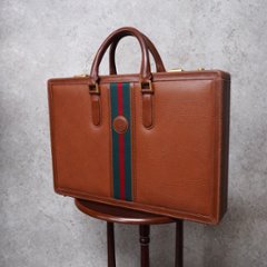 【中古】【可】 OLDGUCCI オールドグッチ ヴィンテージグッチ アタッシュケース ビジネスバッグ 1970年代 70'S ブラウン メキシコ製の画像