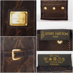 【中古】【良い】 LOUIS VUITTON ルイ・ヴィトン モノグラム ニューデニムツイリー スカーフ バンドー ブラウン M72338画像