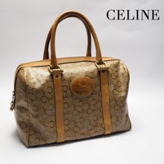 【中古】【可】 OLDCELINE オールドセリーヌ ヴィンテージセリーヌ ミニボストンバッグ Cマカダムライン 馬車柄の画像