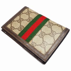 【中古】【良い】 OLDGUCCI オールドグッチ ヴィンテージグッチ シェリーライン 二つ折り財布 1970年代 70'sの画像