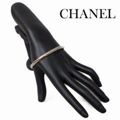 【中古】【可】 OLDCHANEL オールドシャネル ヴィンテージシャネル ブレスレット バングル ロゴ 98Pの画像